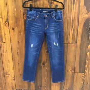 Boyfriend Skinny Jeans, Dark Denim Size 23